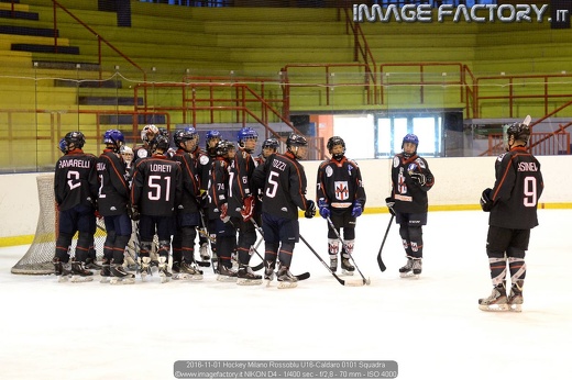 2016-11-01 Hockey Milano Rossoblu U16-Caldaro 0101 Squadra